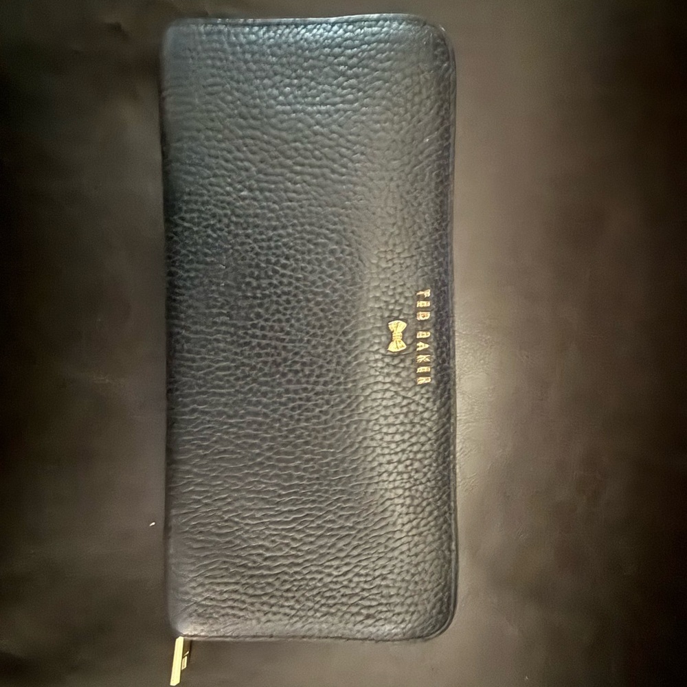 Ted Baker Black Pebbled Leather Wallet